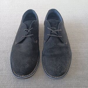 Original Penguin Waylon Oxford Shoes Men 9.5 Black Suede Contrast Stitch Lace-Up